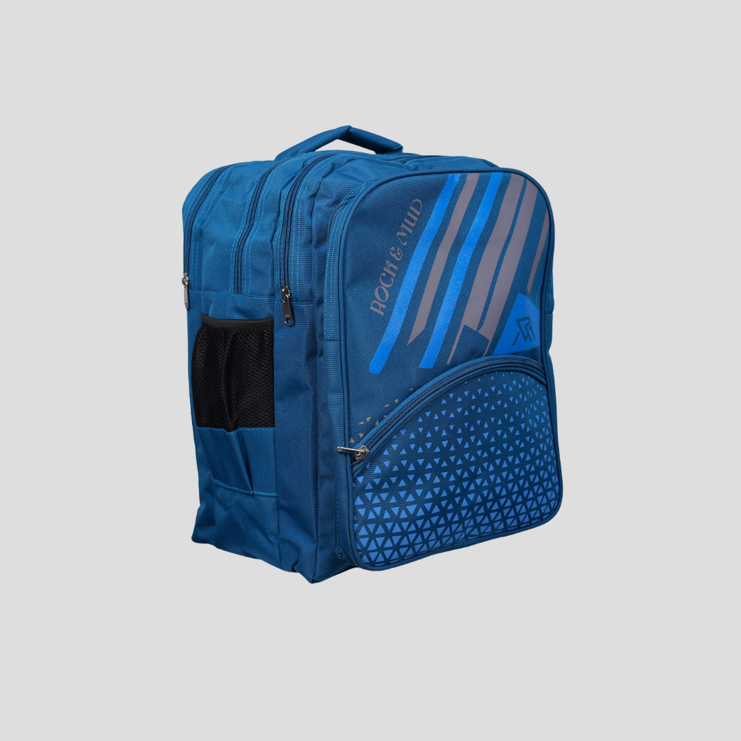 Blue Geometric Pattern School Backpack
