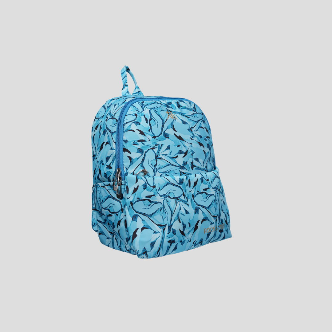 Light Blue Dolphin Print Kids Backpack