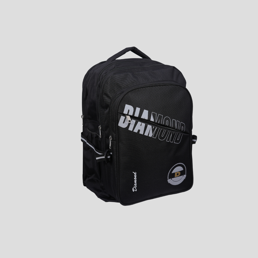 Black Multi-Compartment School Backpack