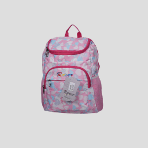 Pink Heart Pattern Kids School Backpack
