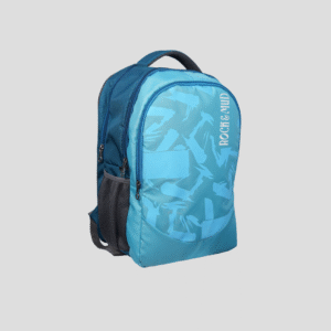 Sky Blue Graphic Print School Backpack