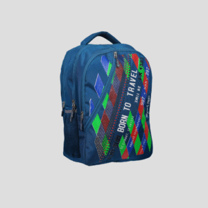 Navy Blue Voyager Multi-Stripe School Backpack