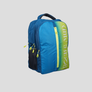 Aqua Blue Neon Zip School Backpack