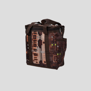 Brown Printed Insulated Lunch Bag